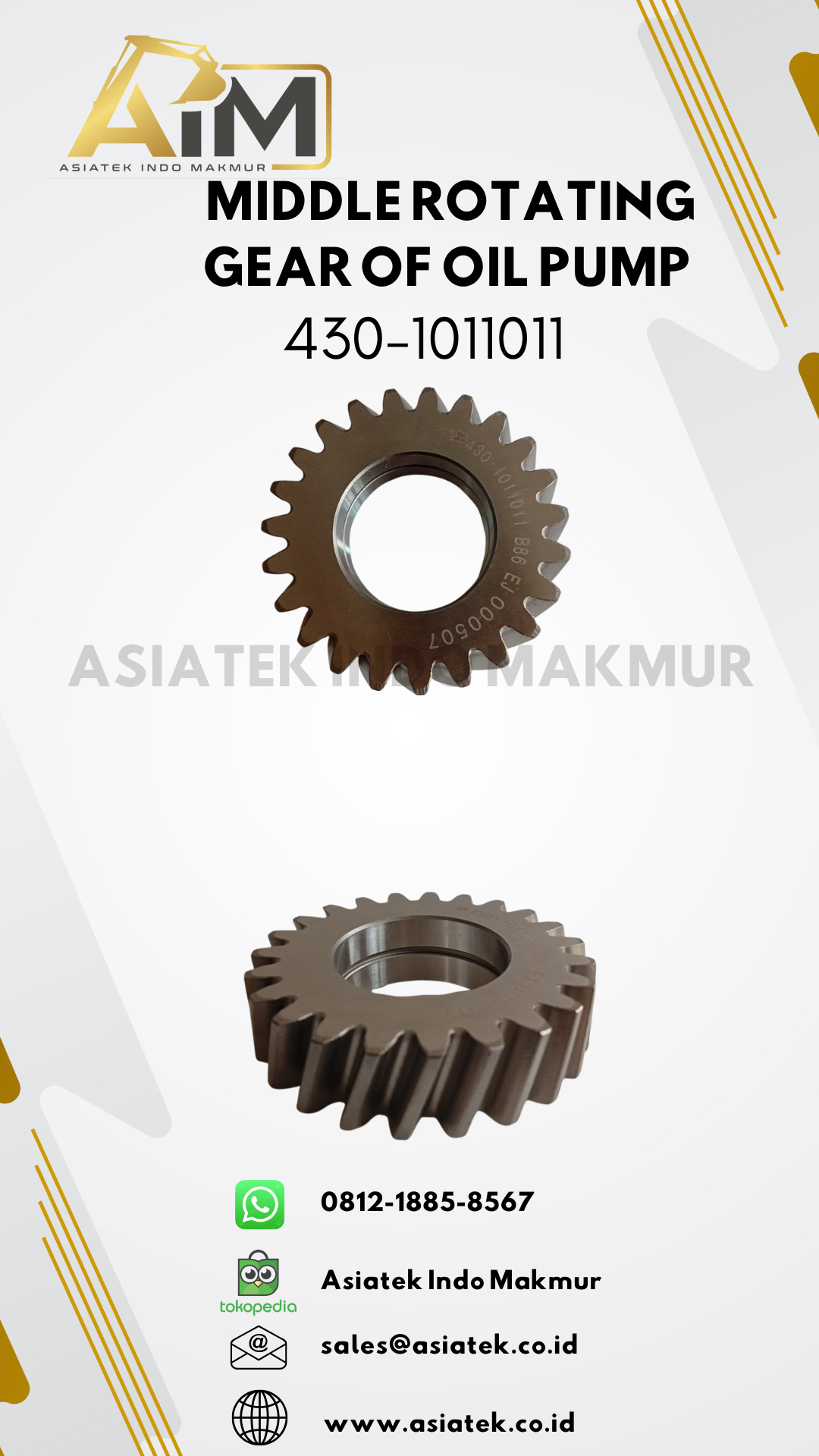 MIDDLE ROTATING GEAR OF OIL PUMP (430-1011011)